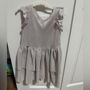 Biscotti Shimmering Silver Kids Dress